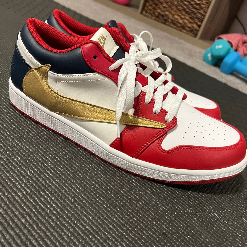 Custom Denver Nuggets Nike Air Jordan 1 Low Shoes